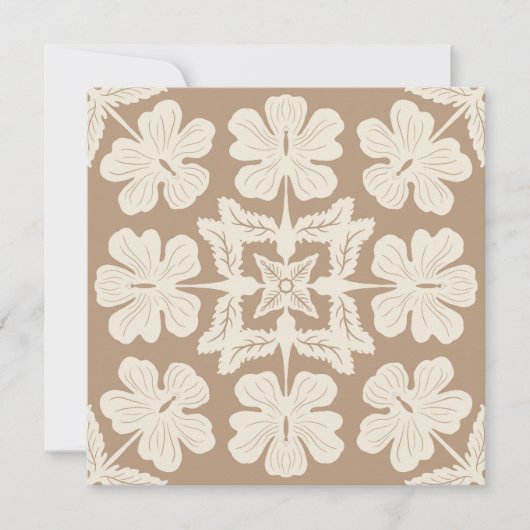 carte d'art aloha hawaïenne dos blanc (Devant)