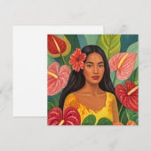 carte d'art aloha hawaïenne dos vierge (Devant / Derrière)