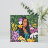 carte d'art aloha hawaïenne dos vierge (Debout devant)