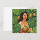 carte d'art aloha hawaïenne dos vierge (Devant / Derrière)