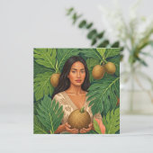 carte d'art aloha hawaïenne dos vierge (Debout devant)