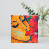 Carte d'art aloha hawaïenne vierge (Debout devant)