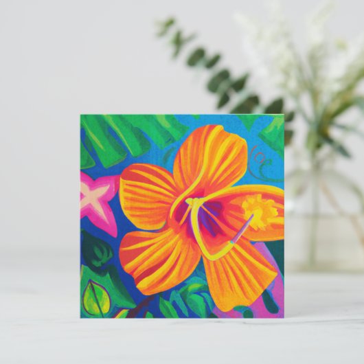 Carte d'art aloha hawaïenne vierge (Debout devant)