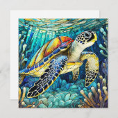 Carte d'art aloha hawaïenne vierge (Devant / Derrière)