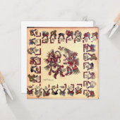 Carte d'art Aztec (Devant/Arrière en situation)