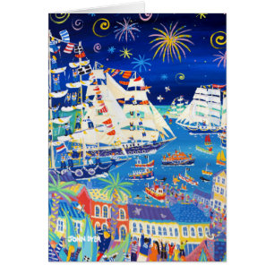 Carte d'art : Bateaux grands et petits bateaux