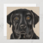 Carte d'art Black Labrador (Devant / Derrière)