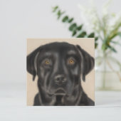 Carte d'art Black Labrador (Debout devant)