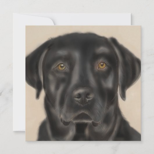 Carte d'art Black Labrador (Devant)