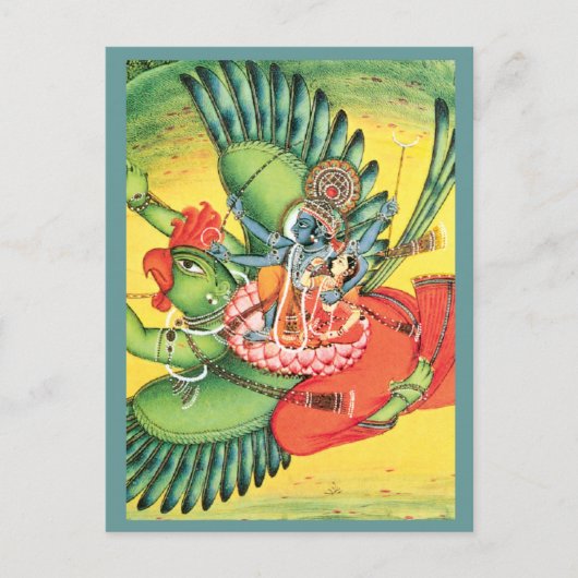 Carte d'art Blue Vishnu Hindu God (Devant)