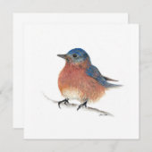 Carte d'art Bluebird Watercolor (Devant / Derrière)