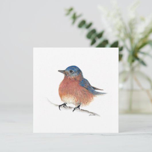 Carte d'art Bluebird Watercolor (Debout devant)