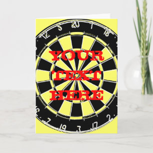 Carte Dart board greeting card with custom text