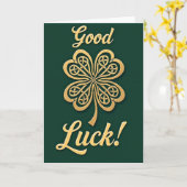 Carte d'art Chance Trèfle Doré (Fleur jaune)