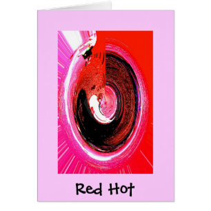 Carte d'art chaud rouge