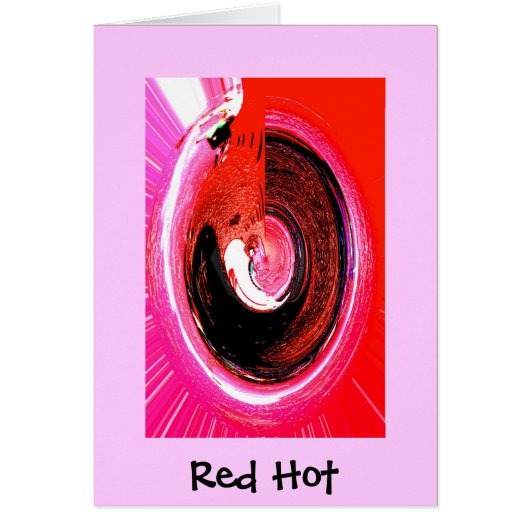 Carte d'art chaud rouge (Devant)