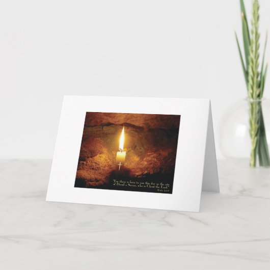 Carte d'art chrétien "Christ Candle" (Devant)