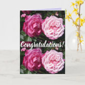 Carte d'art Congatations Florales Fleur Rose (Fleur jaune)
