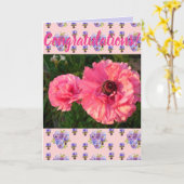 Carte d'art Congatations Florales Fleurs Roses (Fleur jaune)