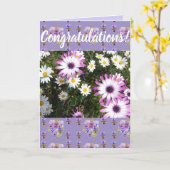 Carte d'art Congatations Florales Fleurs Roses (Fleur jaune)