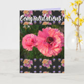 Carte d'art Congatations Florales Fleurs Roses (Fleur jaune)