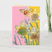 Carte d'art Daffodicolor Yellow Spring Flower (Dos)
