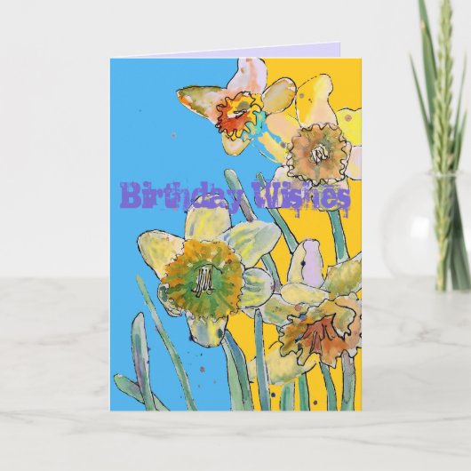 Carte d'art Daffodicolor Yellow Spring Flower (Devant)