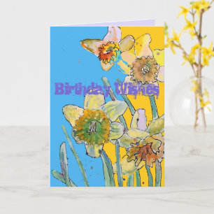 Carte d'art Daffodicolor Yellow Spring Flower