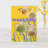 Carte d'art Daffodicolor Yellow Spring Flower (Fleur jaune)