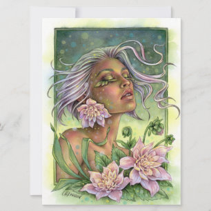 Carte d'art Dahlia Imaginaire Fleur Fae Enchantres