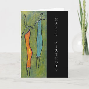 Carte d'art d'anniversaire joyeuse pour les femmes