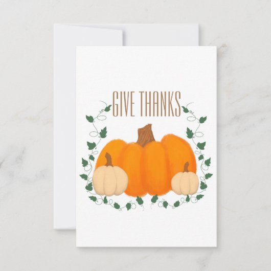 Carte d'art d'automne de citrouille Patch (Devant)