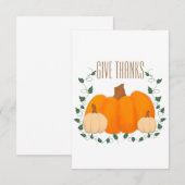 Carte d'art d'automne de citrouille Patch (Devant / Derrière)