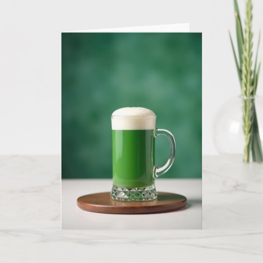 Carte d'art de boisson vert émeraude (Devant)