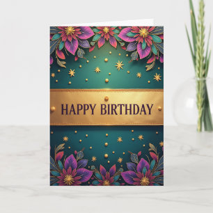 Carte d'art de célébration opulente