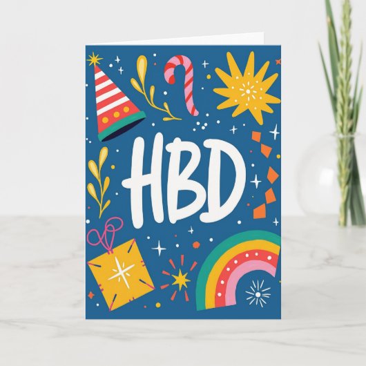 Carte d'art de célébration vibrante (Devant)