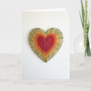 Carte d'art de chaîne de cœur d'amour