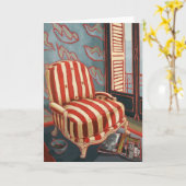 Carte d'art "de chaise de Henris" (Fleur jaune)