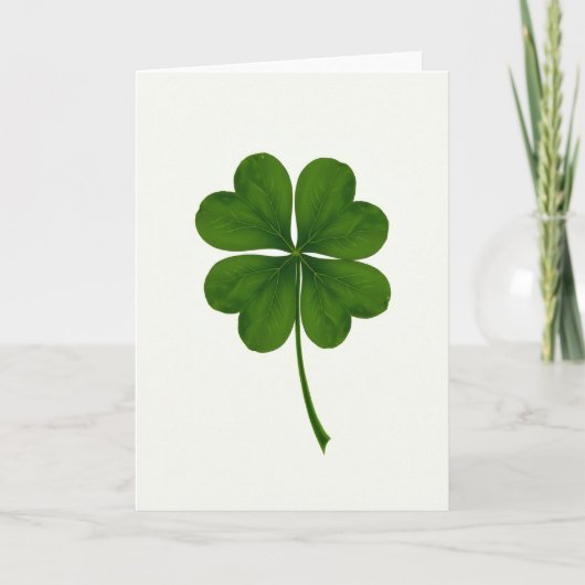 Carte d'art de chance Trèfle à coeur (Devant)
