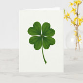 Carte d'art de chance Trèfle à coeur (Fleur jaune)