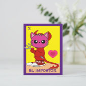 Carte d'art de chat, L'Imposteur, Carte postale (Debout devant)