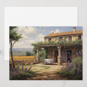 Carte d'art de château de campagne français proven