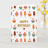 Carte d'art de confections d'anniversaire (Fleur jaune)