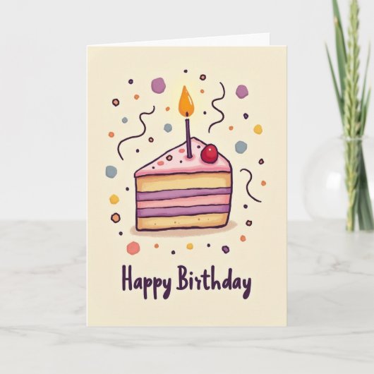Carte d'art de confettis joyeuse (Devant)