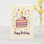 Carte d'art de confettis joyeuse (Fleur jaune)