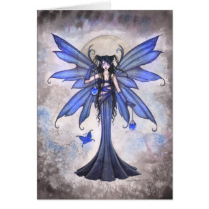 Carte d'art de fantaisie de Fée Bleue par Molly Ha