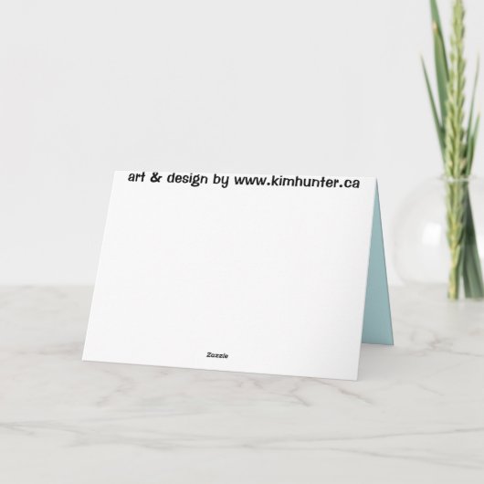 Carte d'art de faune de cartes faites sur commande (Dos)