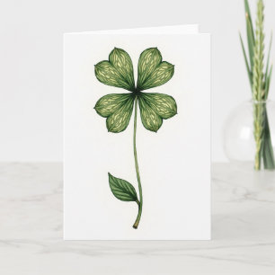 Carte d'art de feuillage chanceux