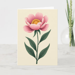 Carte d'art de fleur de cerisier rose