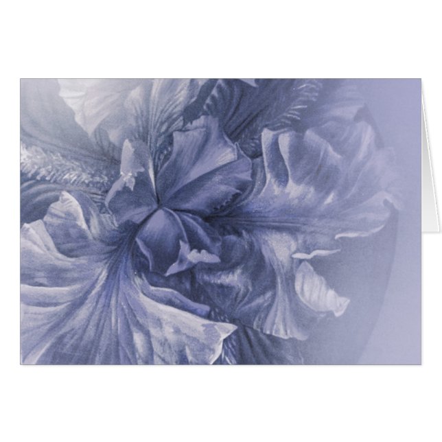 Carte d'art de fleur de teinte argentée de beauté  (Devant horizontal)